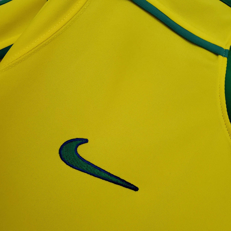 Camisa Retrô Seleção Brasil 1998/98 Home - ResPeita Sports 