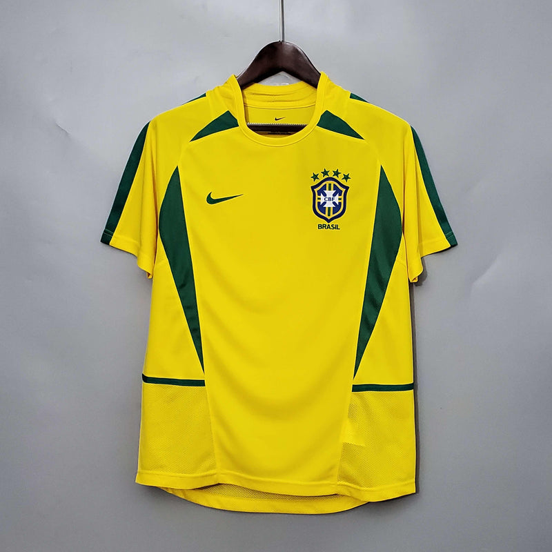 Camisa Retrô Seleção Brasil 2002/02 Home - ResPeita Sports 