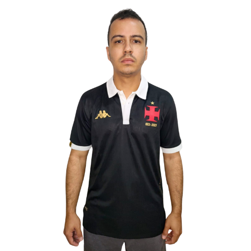 Camisa do VASCO DA GAMA 2023 Camisas Negras Kappa (Preto)