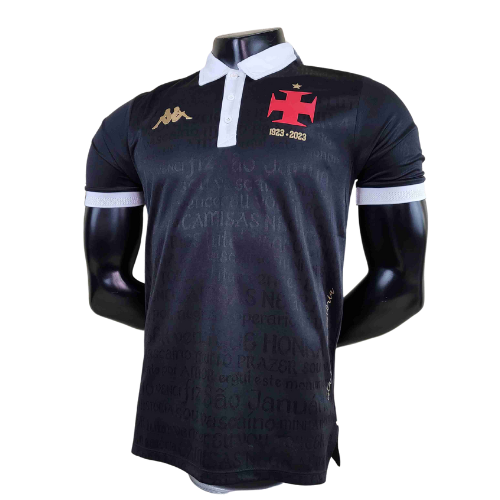 Camisa do VASCO DA GAMA 2023 Camisas Negras Kappa (Preto)