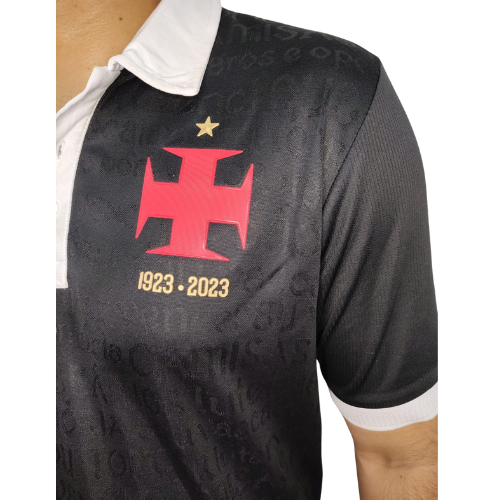 Camisa do VASCO DA GAMA 2023 Camisas Negras Kappa (Preto)