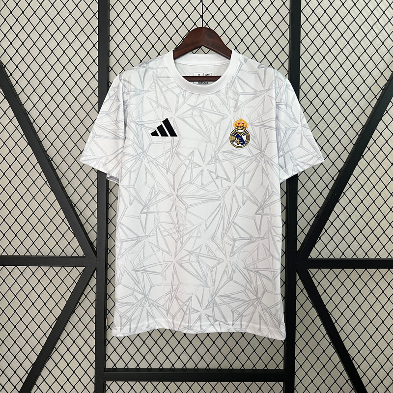 CAMISA DO REAL MADRID 24/25 BRANCO PRE JOGO