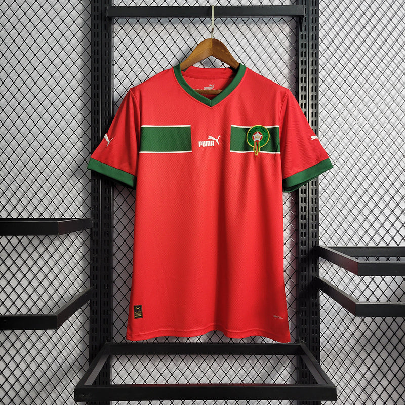 CAMISA DA SELEÇÃO DO MARROCOS 22/23 VERMELHO